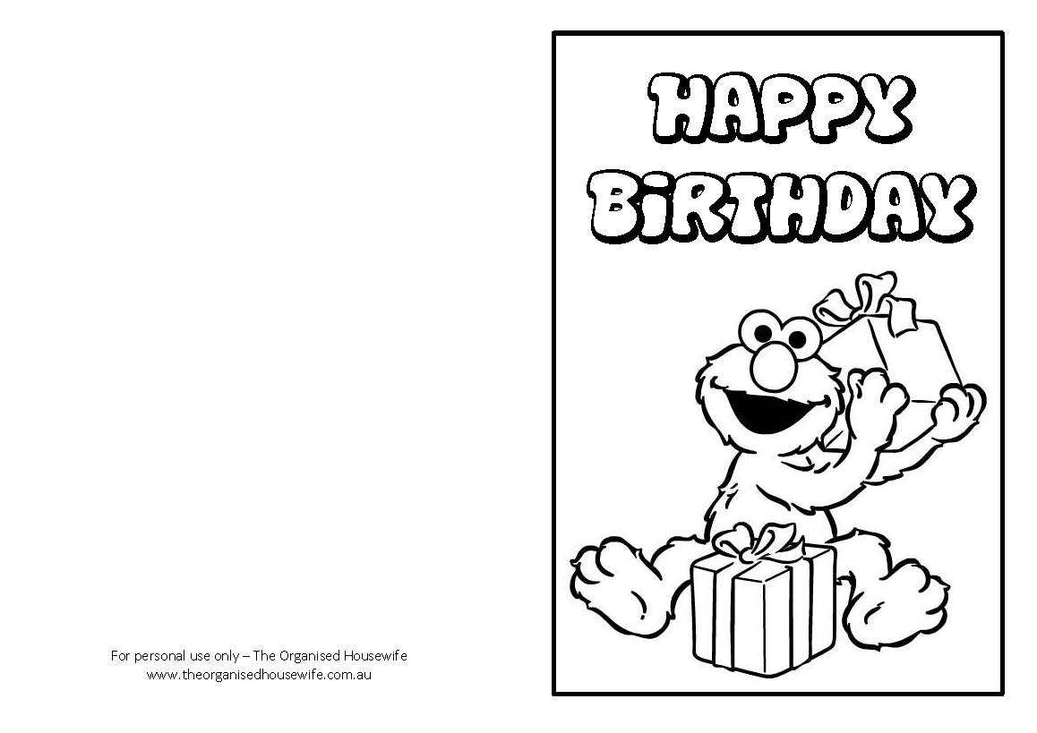 Free Printable: Birthday Cards – The Organised Housewife Regarding Elmo Birthday Card Template