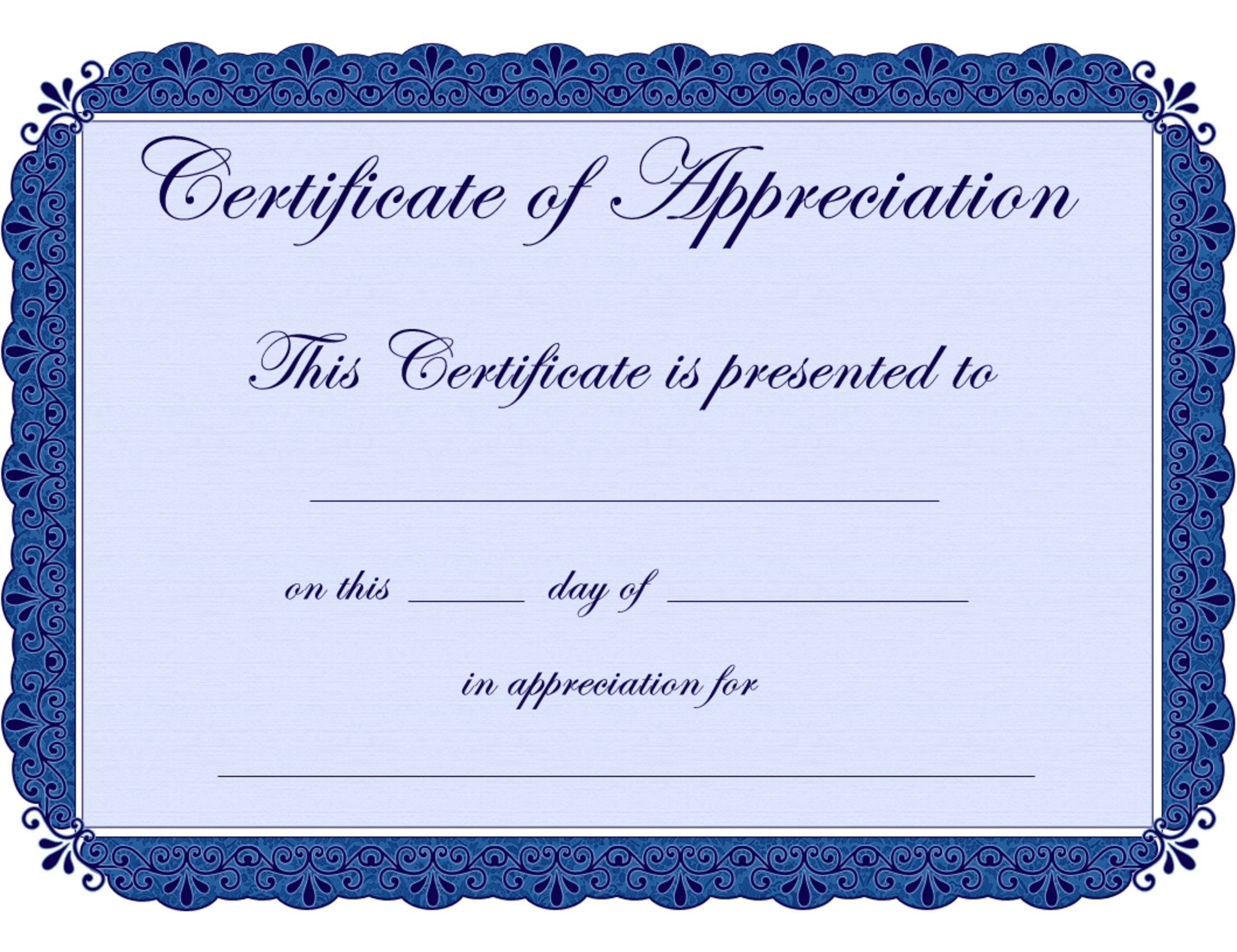 Free Printable Certificates Certificate Of Appreciation Regarding Certificates Of Appreciation Template