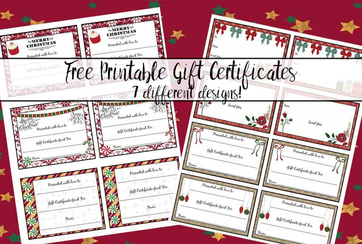 Free Printable Christmas Gift Certificates – Karan.ald2014 Intended For Homemade Christmas Gift Certificates Templates
