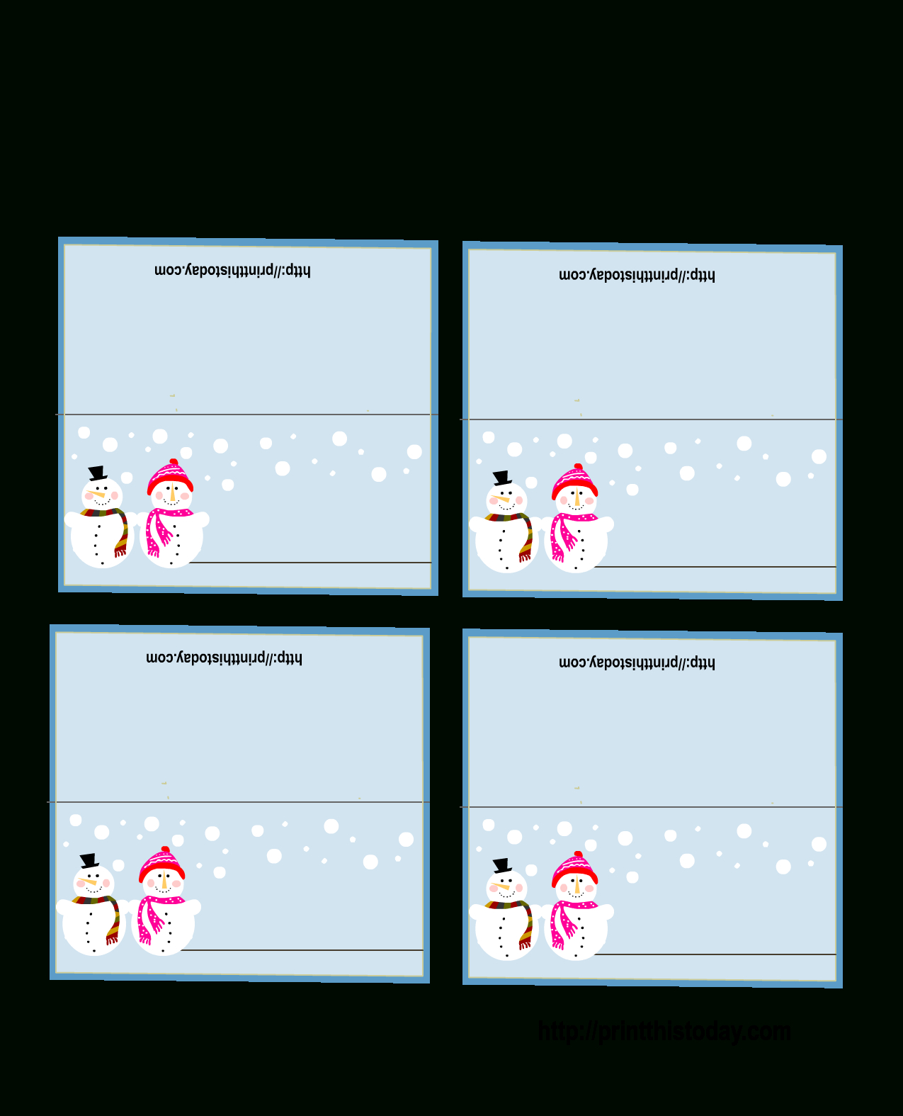 Free Printable Christmas Place Cards In Christmas Table Place Cards Template