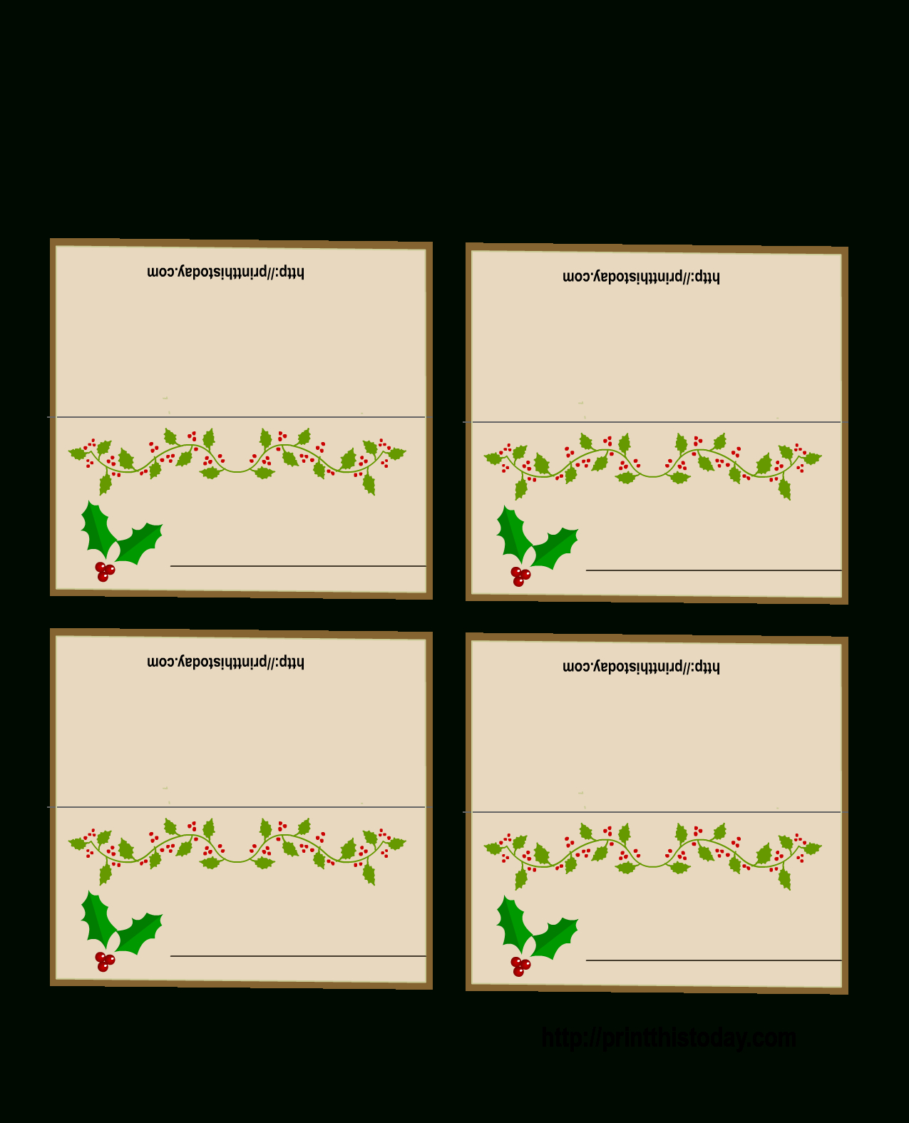 Free Printable Christmas Place Cards With Christmas Table Place Cards Template