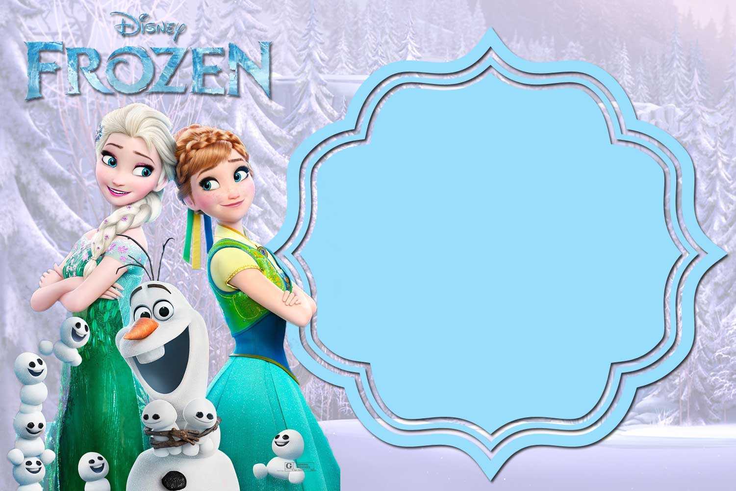 Free Printable Frozen Invitation Templates – Bagvania For Frozen Birthday Card Template