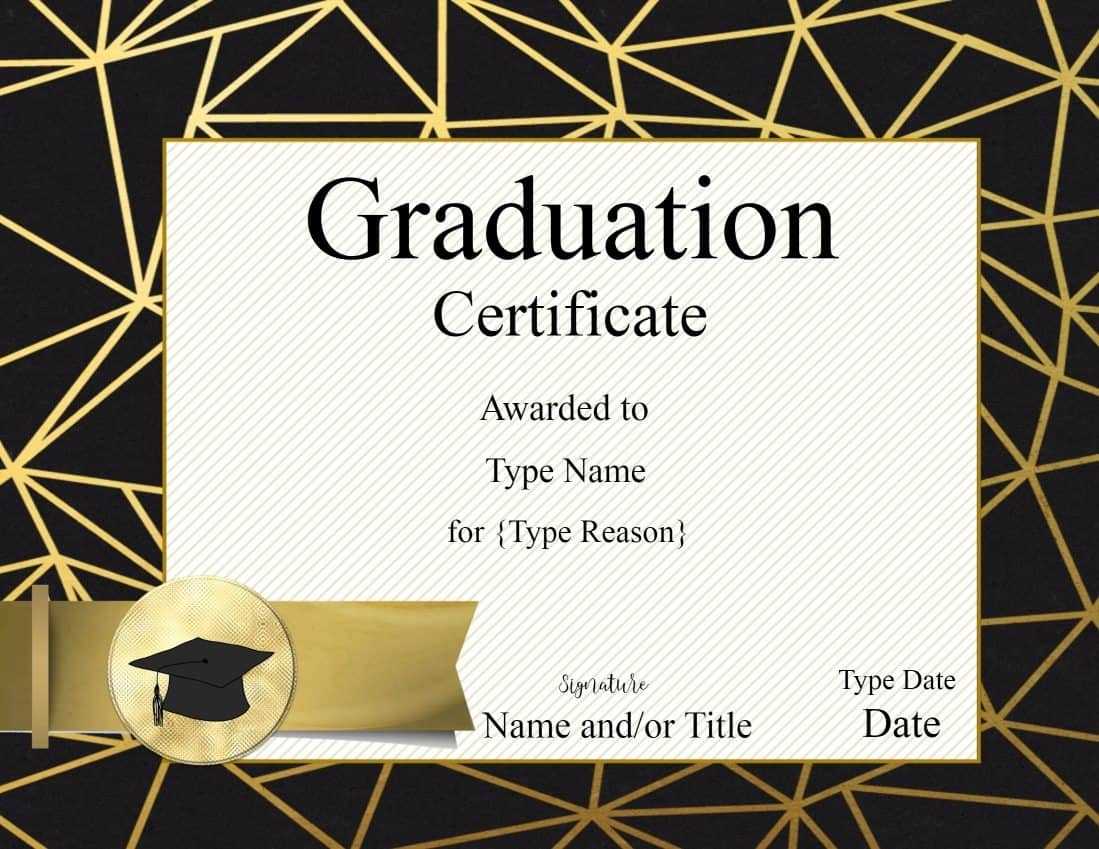 Free Printable Graduation Certificate Templates ] – Free With Graduation Gift Certificate Template Free