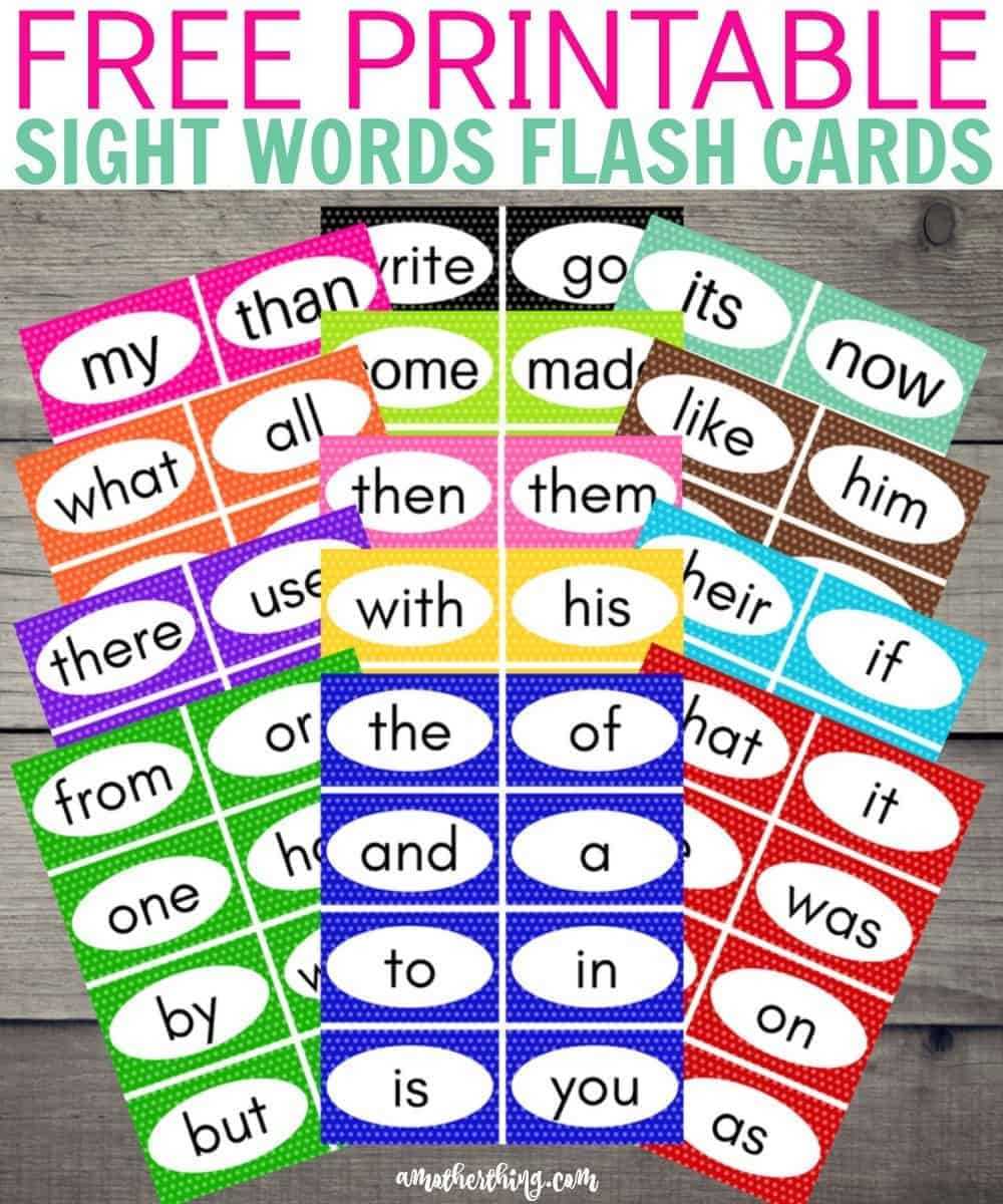 Free Printable Sight Words Flash Cards | It's A Mother Thing Within Free Printable Flash Cards Template