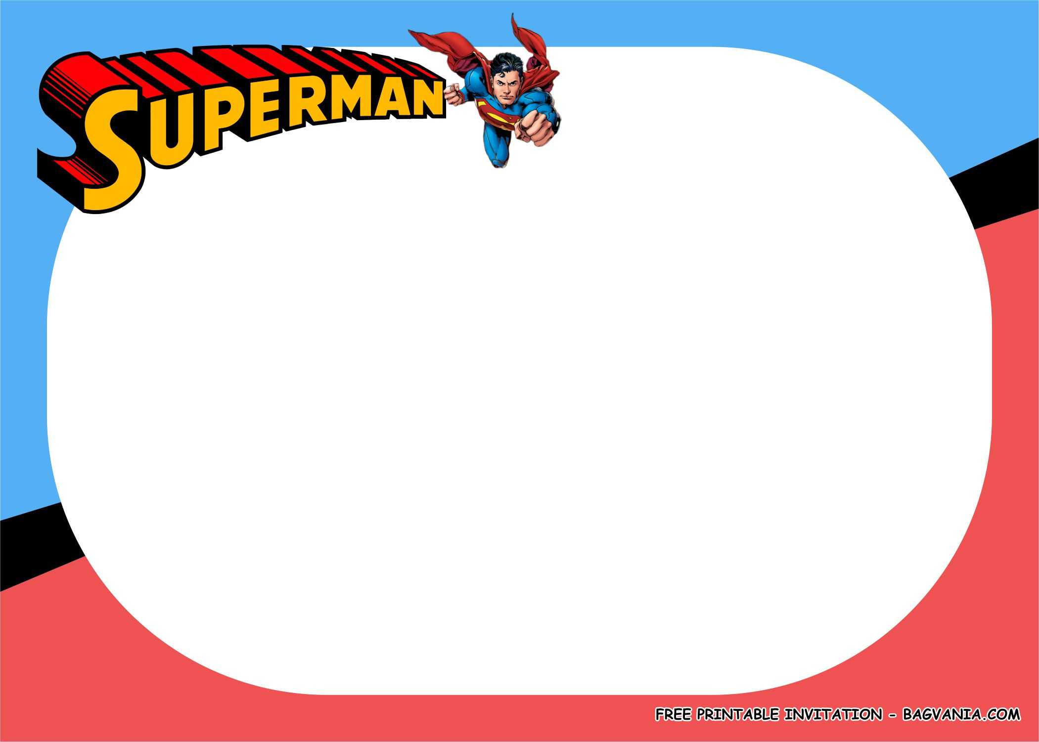 Free Printable) - Superman Birthday Party Kits Template With Regard To Superman Birthday Card Template