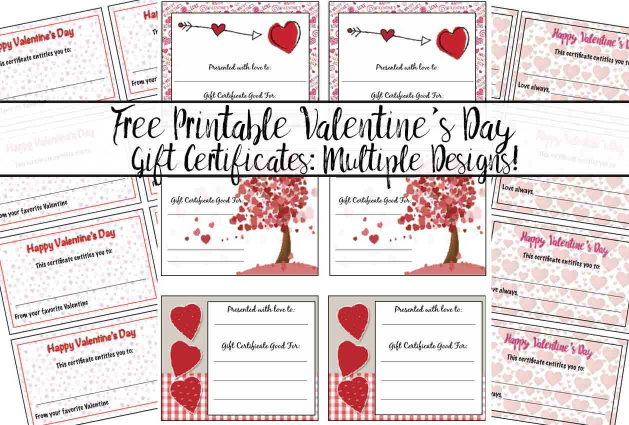 Free Printable Valentine's Day Gift Certificates: 5 Designs Inside Movie Gift Certificate Template