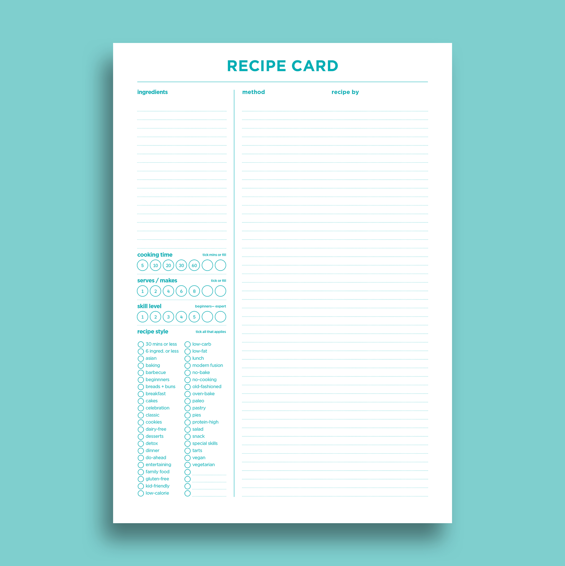 Free Recipe Card Templates Throughout Recipe Card Design Template