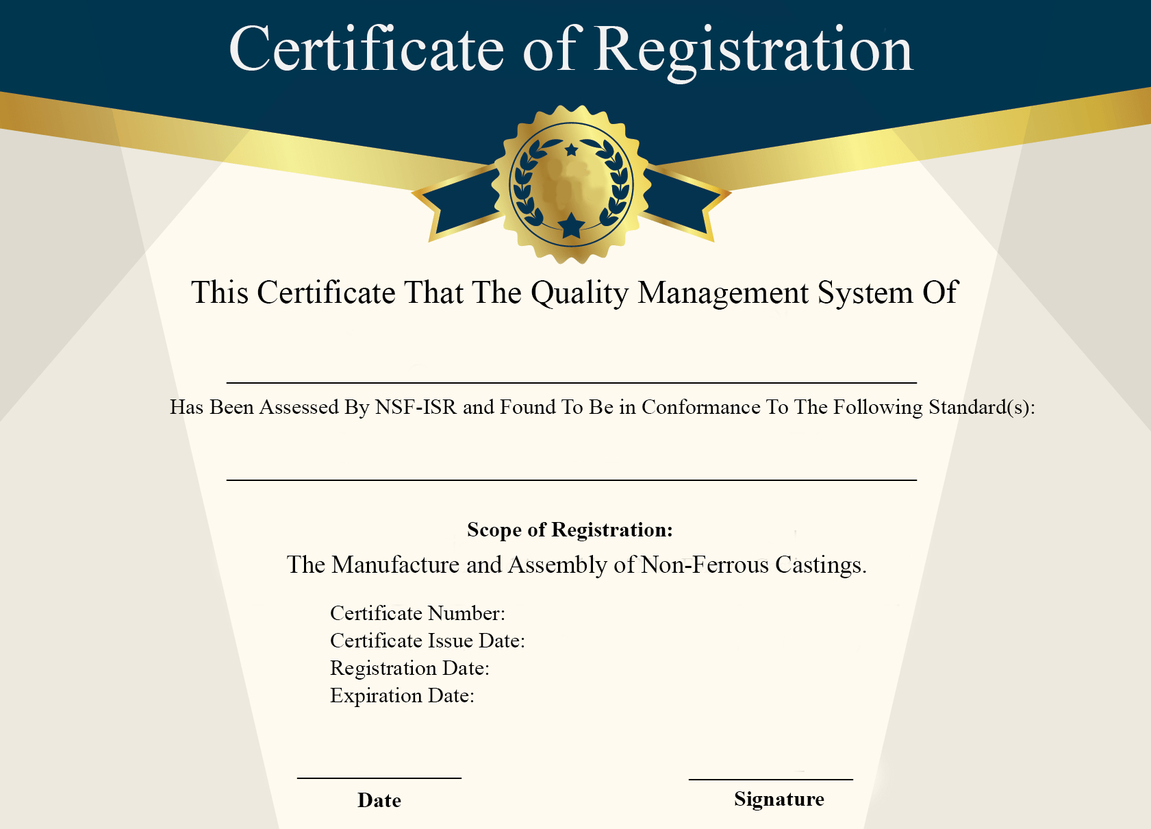 Free Sample Certificate Of Registration | Certificate Template Within Running Certificates Templates Free
