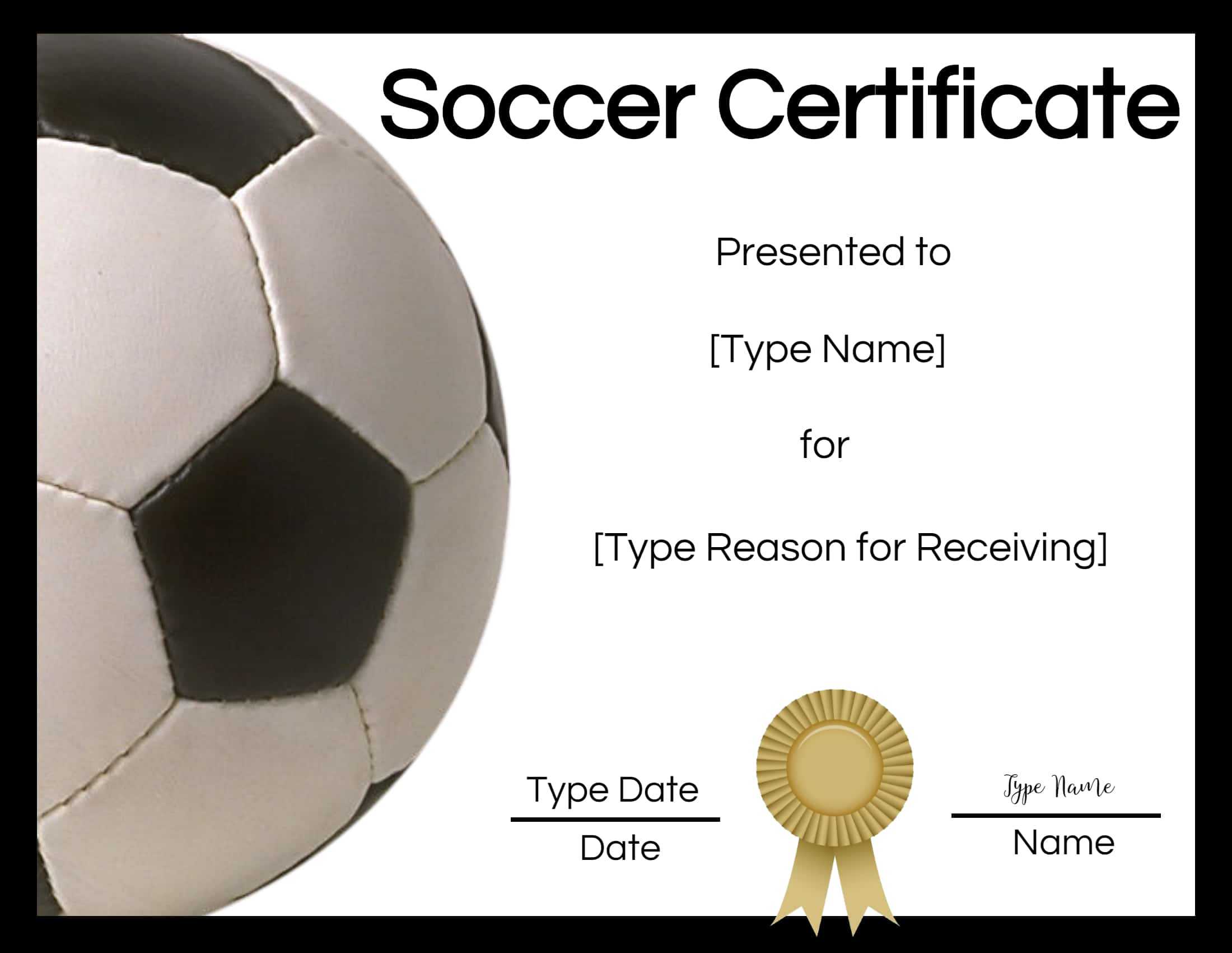 Free Soccer Certificate Maker | Edit Online And Print At Home For Soccer Certificate Templates For Word