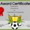 Free Soccer Certificate Maker | Edit Online And Print At Home inside Soccer Certificate Template Free