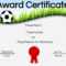 Free Soccer Certificate Maker | Edit Online And Print At Home with regard to Soccer Certificate Templates For Word