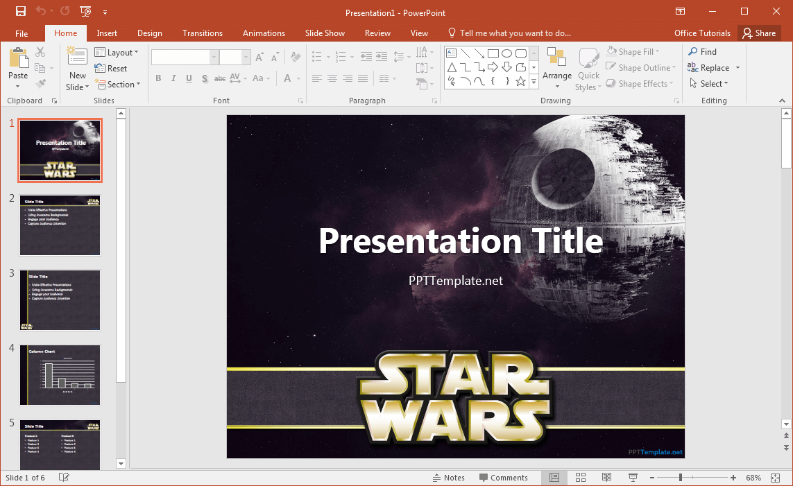 Free Star Wars Powerpoint Template Inside Powerpoint Templates War