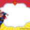 Free Superhero Superman Birthday Invitation Templates – Bagvania for Superhero Birthday Card Template