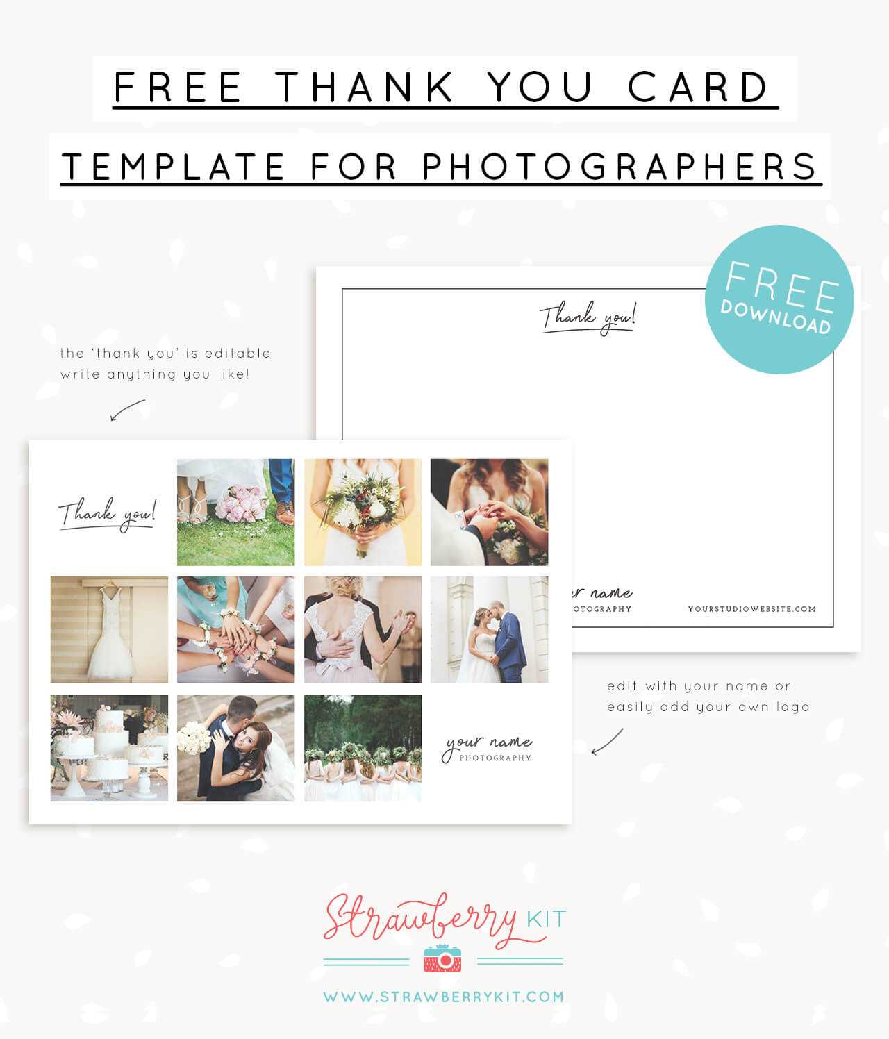Free Thank You Note Card Template With Collage For Pertaining To Thank You Note Card Template