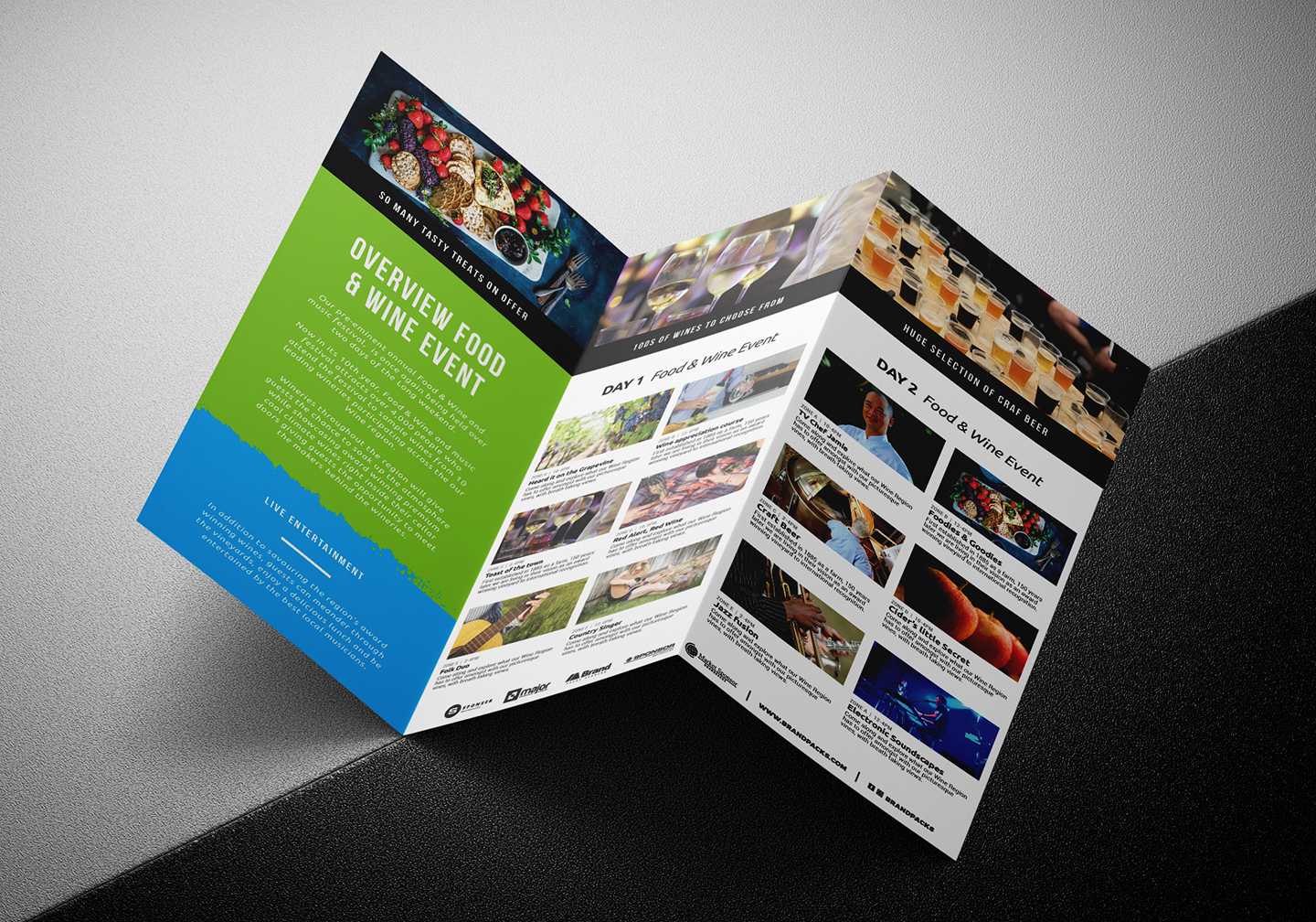 Free Tri Fold Brochure Template For Events & Festivals – Psd Throughout Membership Brochure Template