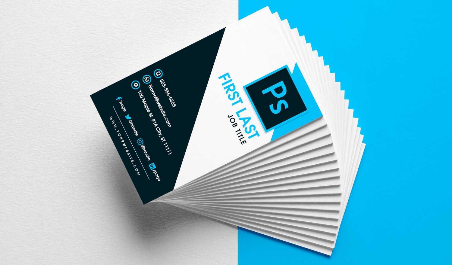 Free Vertical Business Card Template In Psd Format In Psd Name Card Template