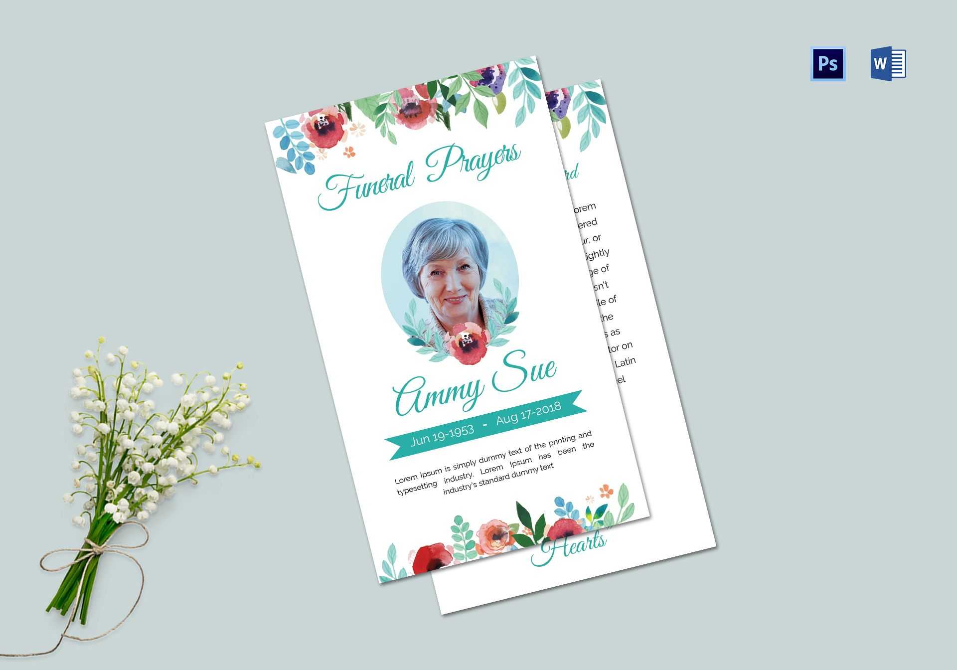 Funeral Family Prayer Card Template With Regard To Prayer Card Template For Word