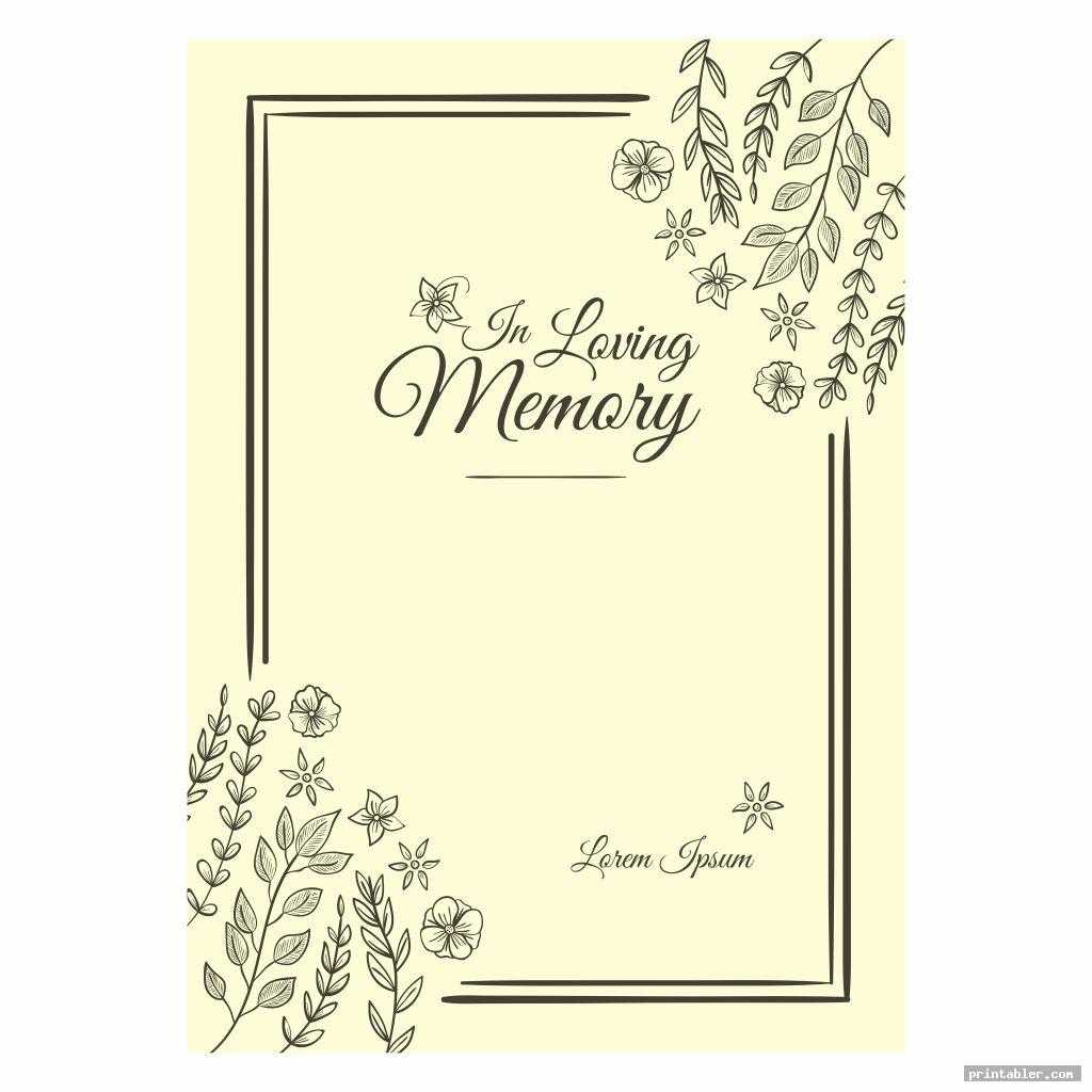 Funeral Memory Cards Templates Printable – Printabler Regarding In Memory Cards Templates