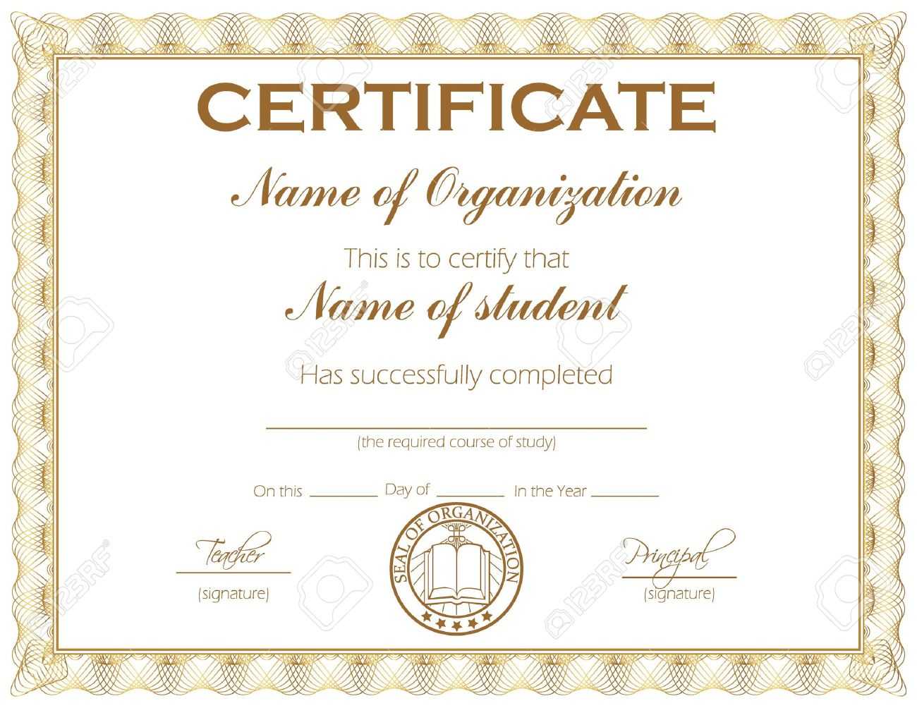General Purpose Certificate Or Award With Sample Text That Can.. With Regard To Student Of The Year Award Certificate Templates