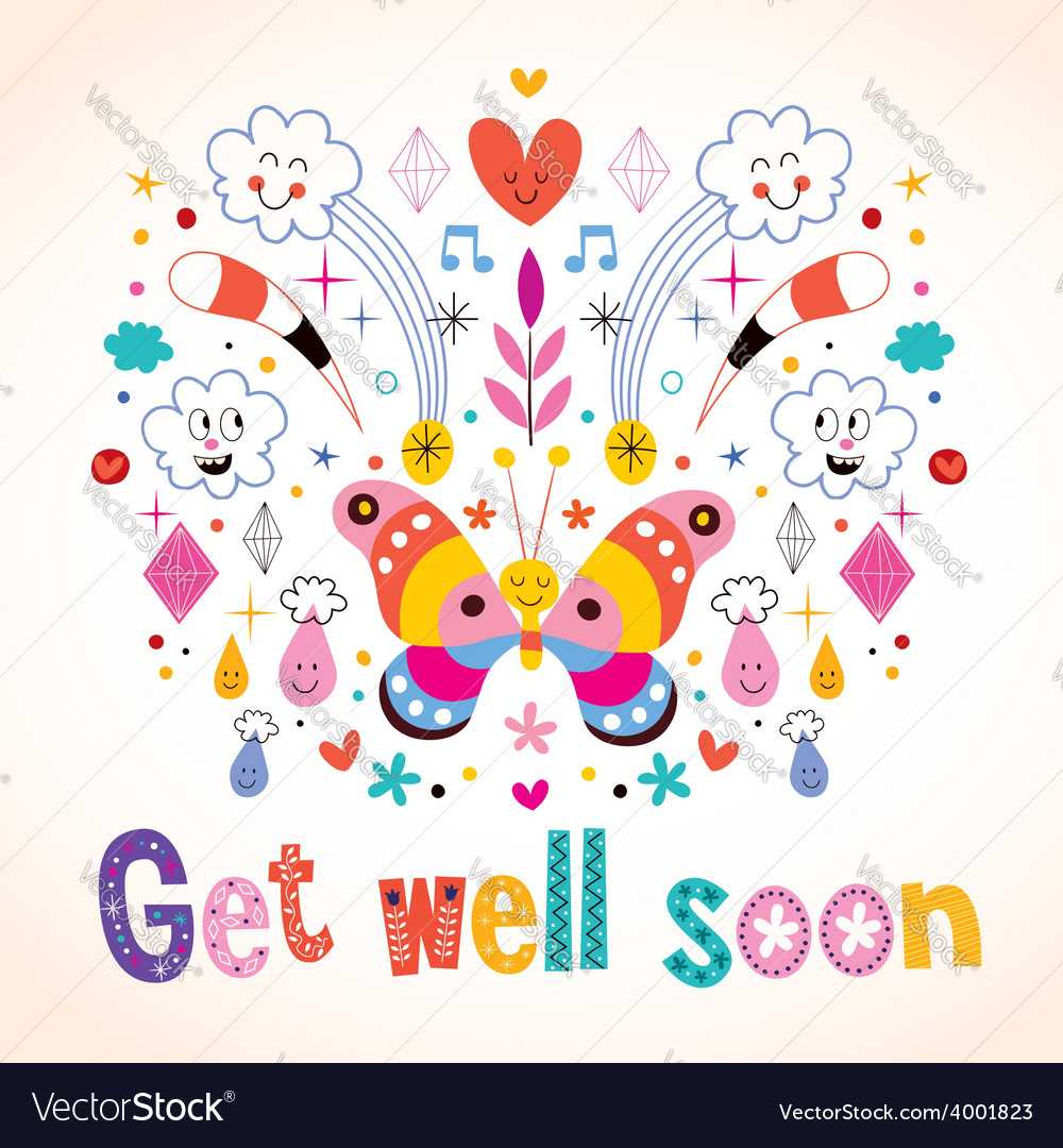Get Well Soon Greeting Card With Regard To Get Well Card Template