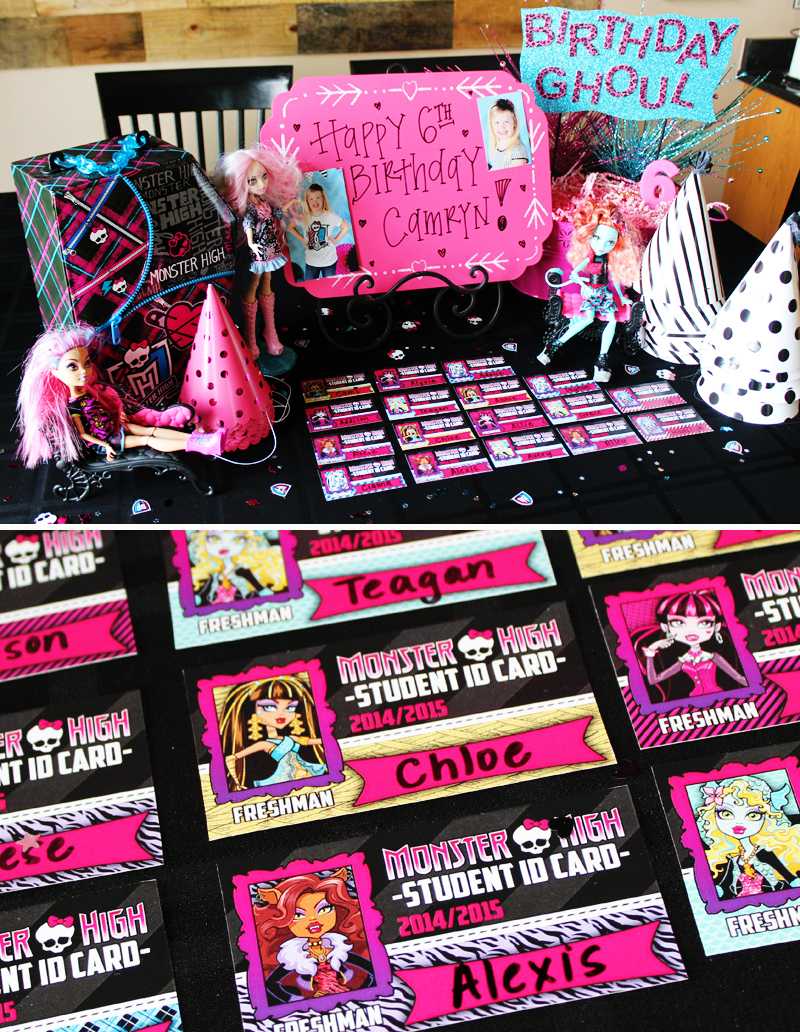Ghoulish & Glam Monster High Birthday Party // Hostess With Pertaining To Monster High Birthday Card Template