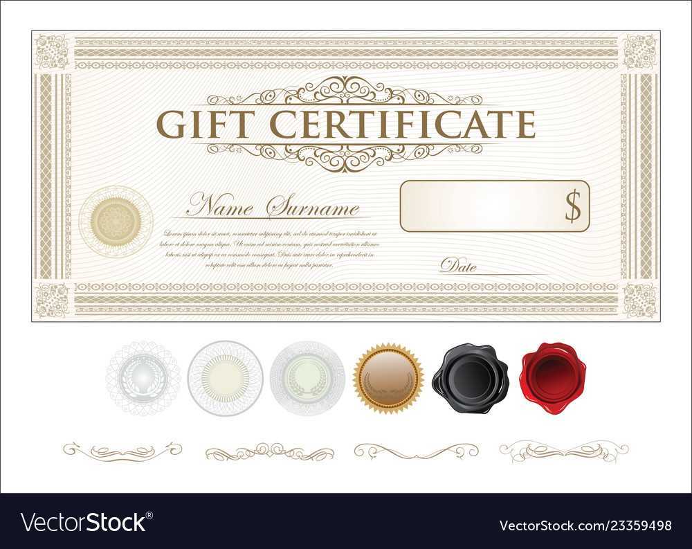 Gift Certificate Retro Vintage Template Pertaining To Movie Gift Certificate Template