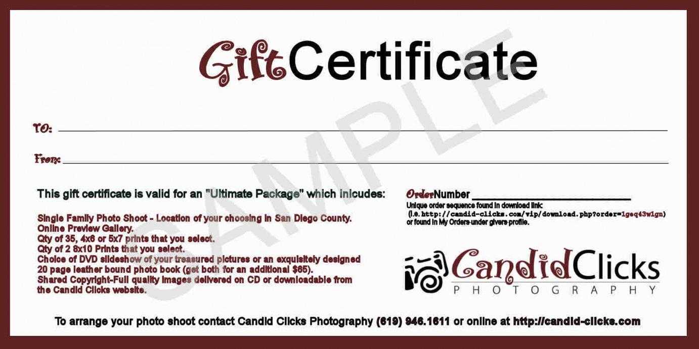 Gift Certificate Template – Certificate Templates In Photoshoot Gift Certificate Template