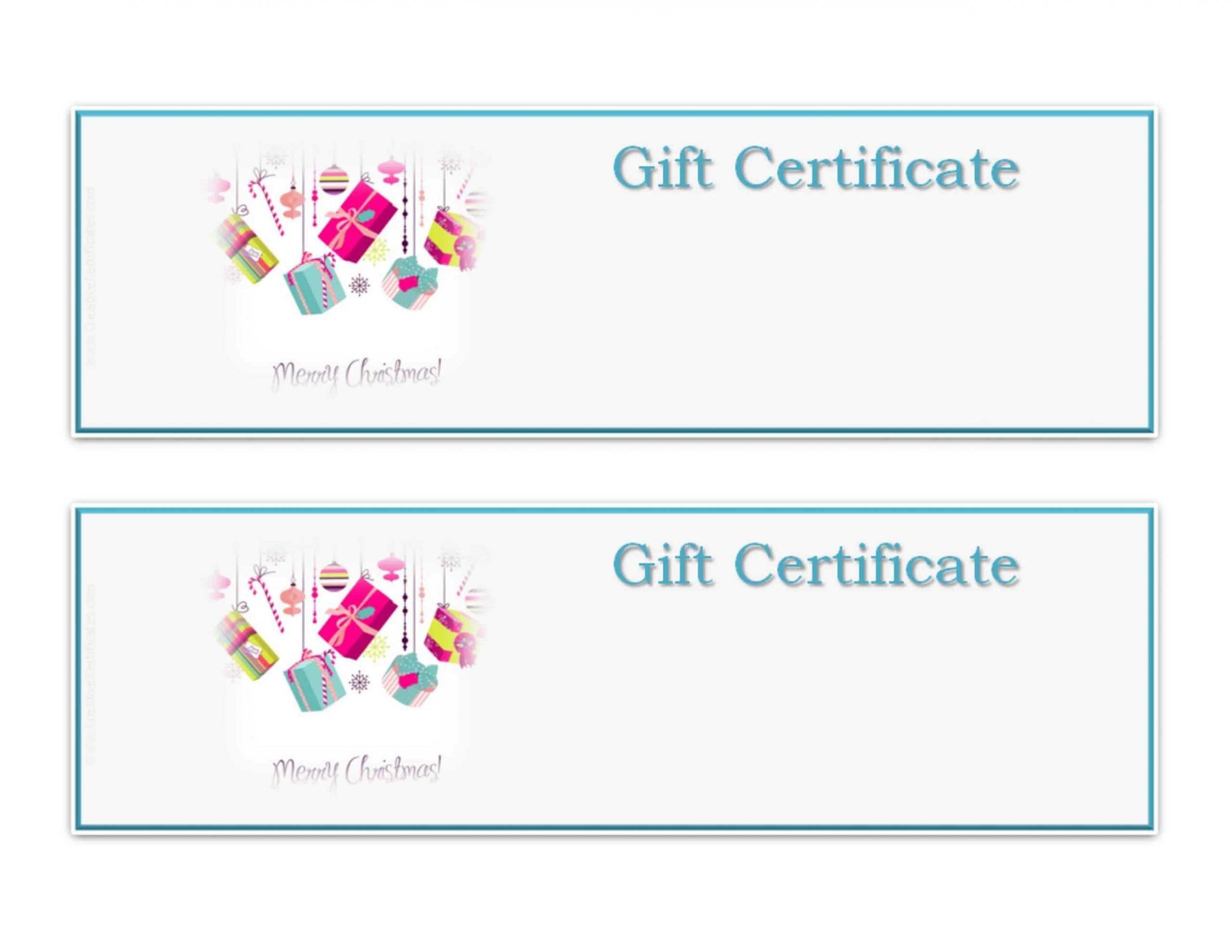Gift Certificate Templates To Print For Free | 101 Activity Pertaining To Merry Christmas Gift Certificate Templates