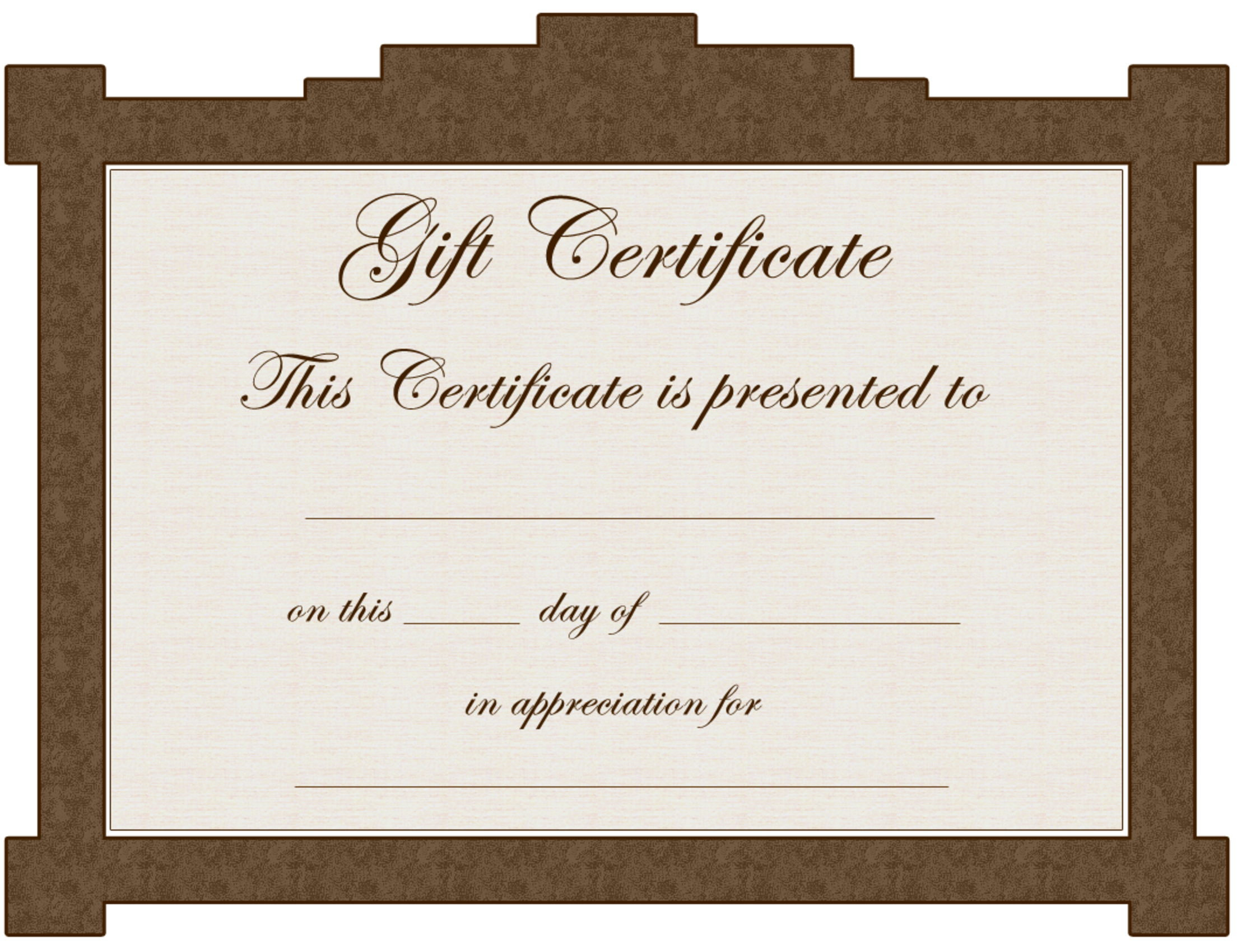 Gifts Gift Certificate Template Throughout Graduation Gift Certificate Template Free
