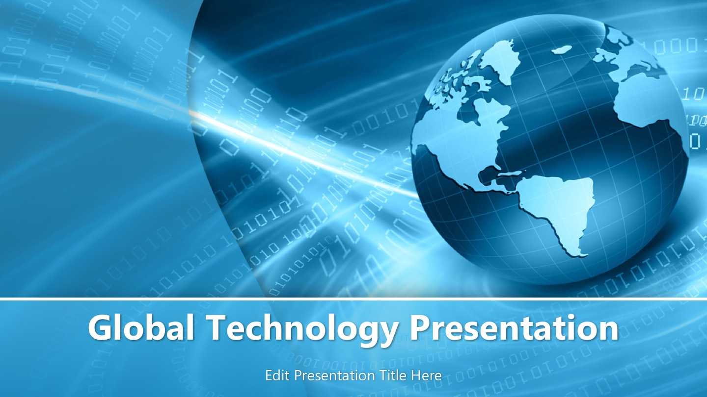 Global Technology Powerpoint Template – Powerpoint Templates Throughout Powerpoint Templates For Technology Presentations