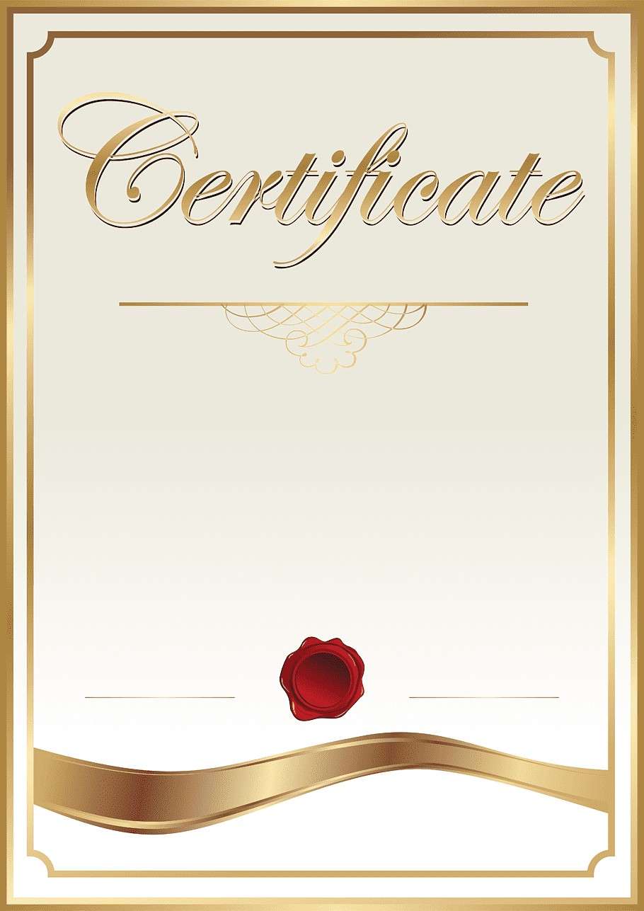 Gold And White Certificate, Template Academic Certificate With Regard To Free Art Certificate Templates