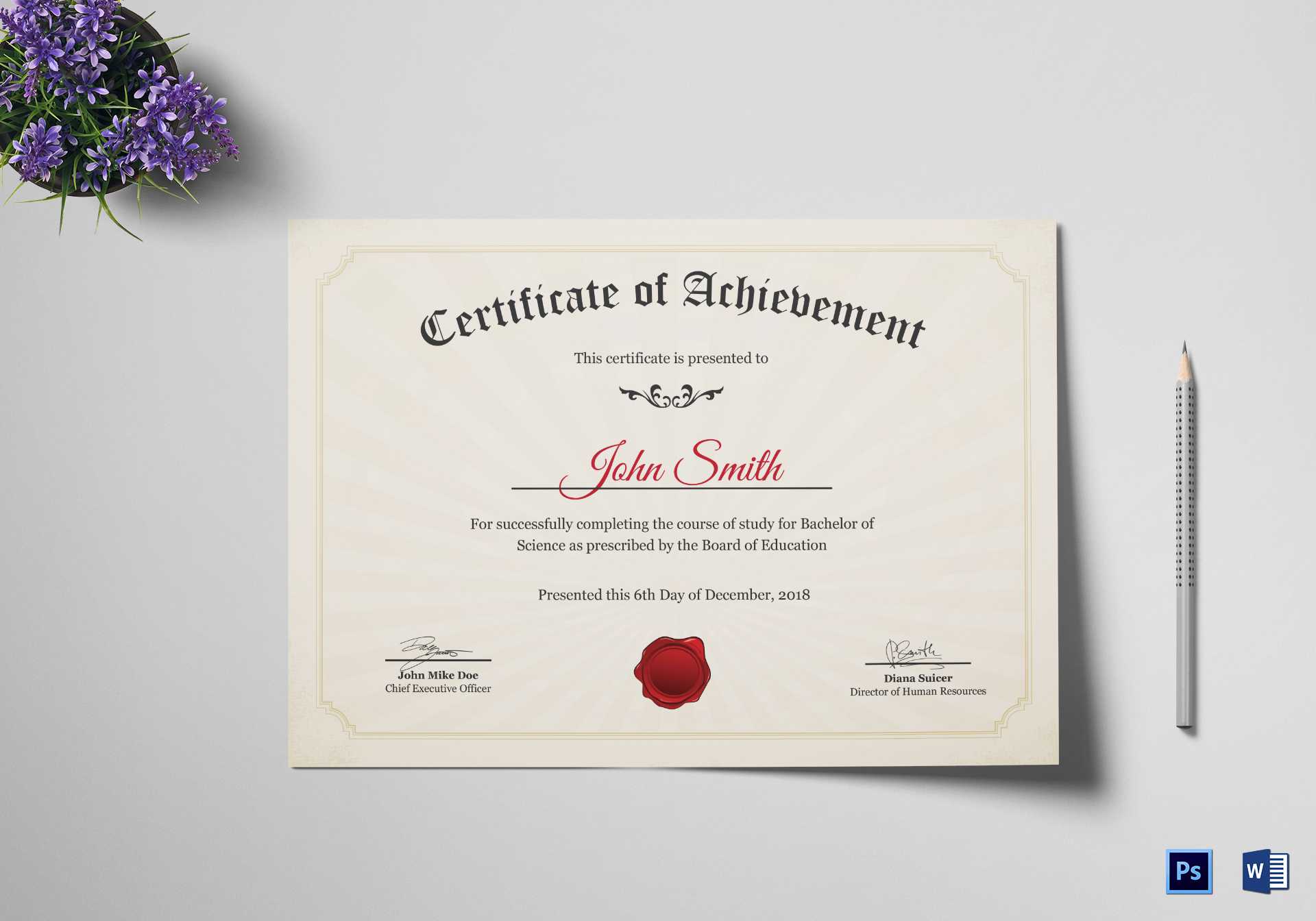 Graduation Degree Certificate Template Throughout Masters Degree Certificate Template