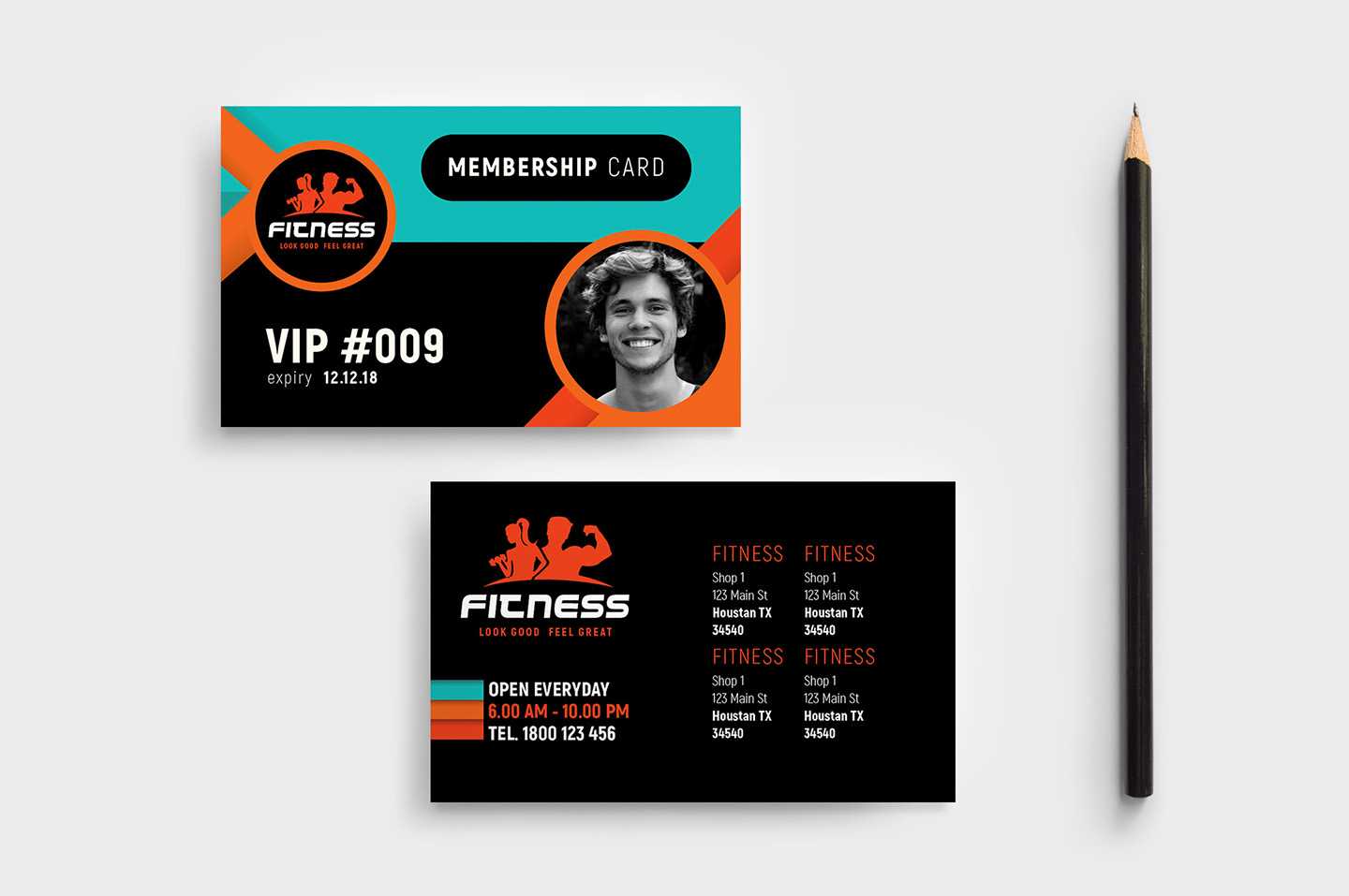 Gym / Fitness Membership Card Template In Psd, Ai & Vector Throughout Gym Membership Card Template