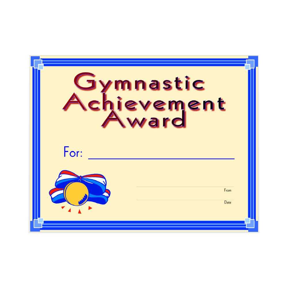Gymnastic Achievement Award Certificate Within Gymnastics Certificate Template