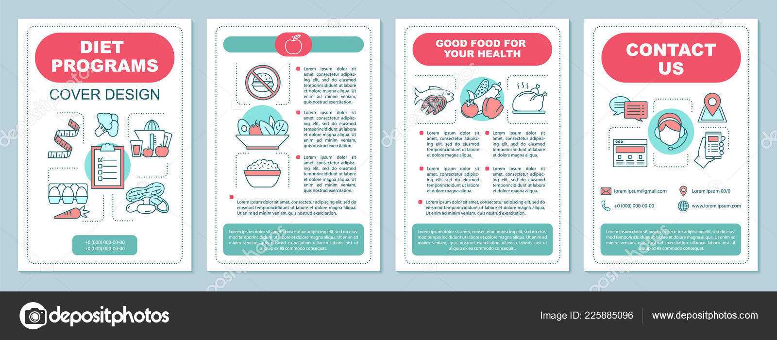 Healthy Nutrition Brochure Template Layout Dieting Program Within Nutrition Brochure Template