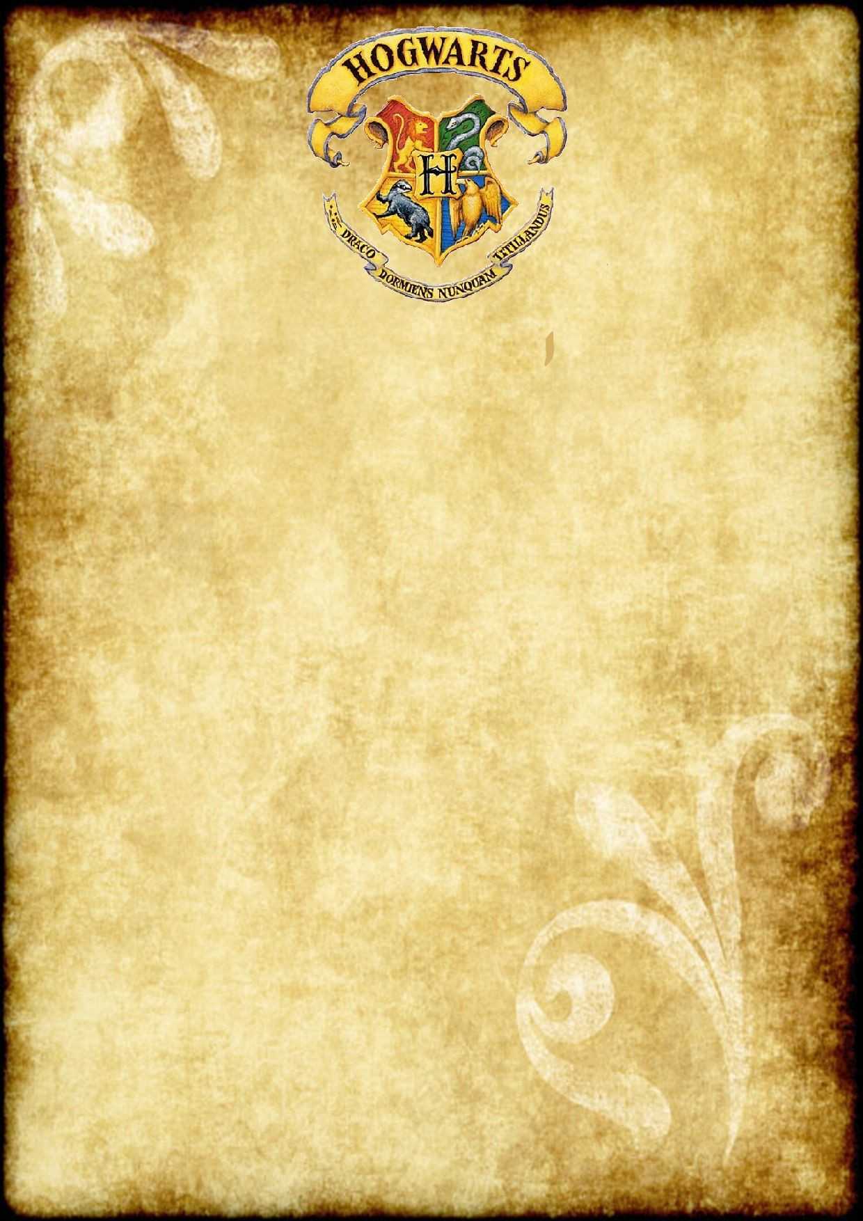 Hogwarts Certificate Template Free Printable Harry Potter Throughout Harry Potter Certificate Template