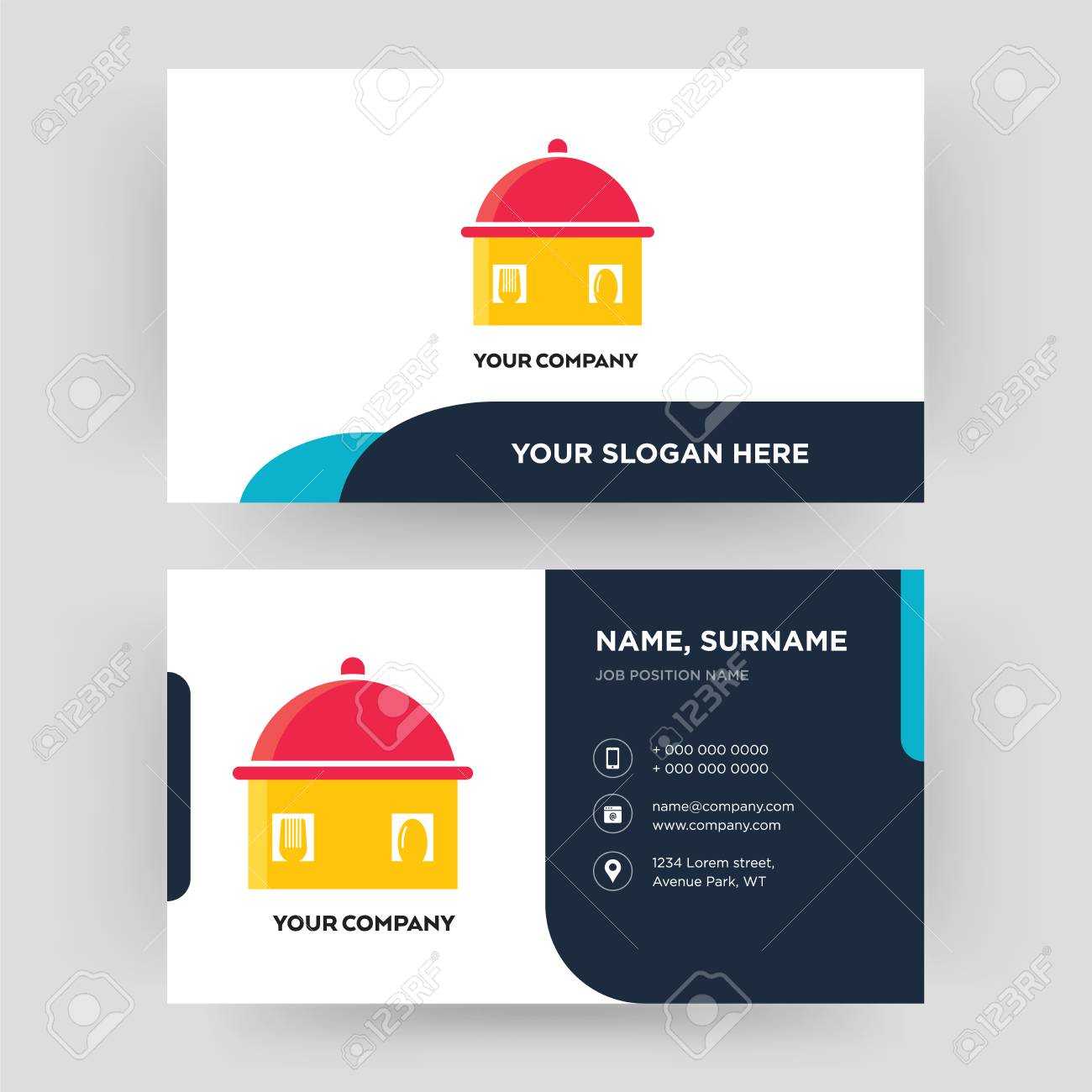 Homemade Food, Business Card Design Template, Visiting For Your.. Within Food Business Cards Templates Free