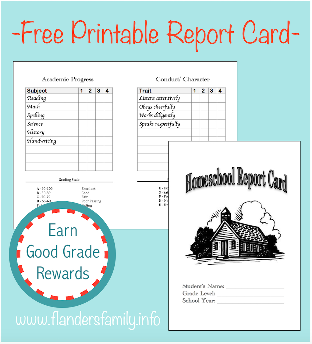 Homeschool Report Cards - Flanders Family Homelife For Character Report Card Template