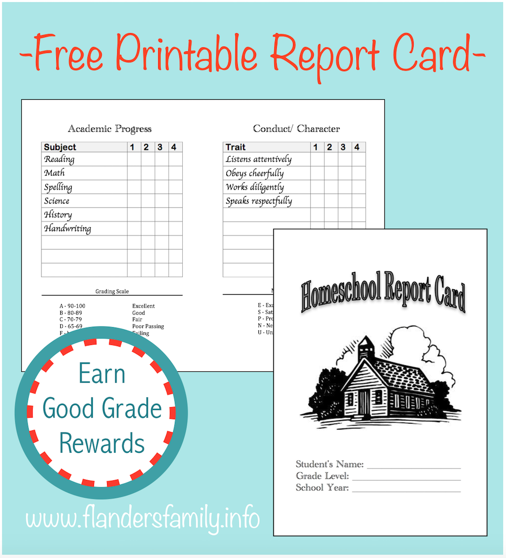 Homeschool Report Cards – Flanders Family Homelife For Character Report Card Template