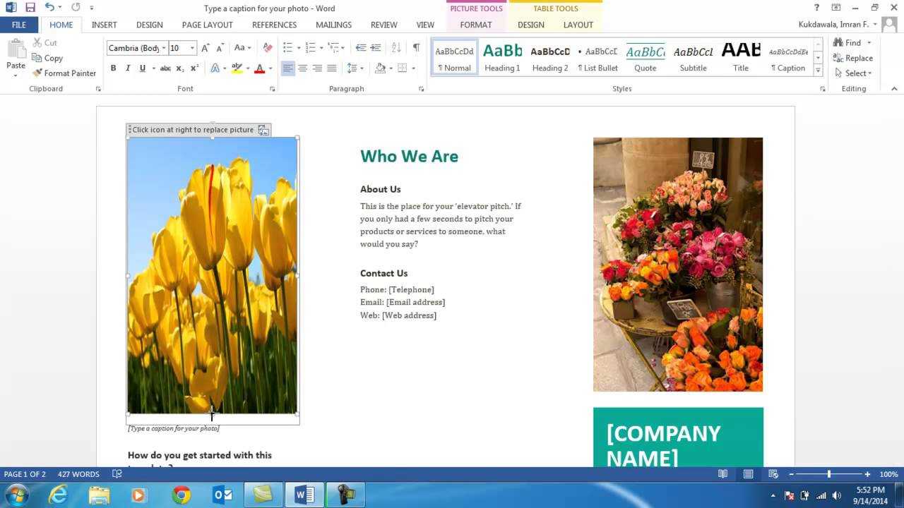 How To Create A Brochure Using Ms Word 2013 inside Word 2013 Brochure Template