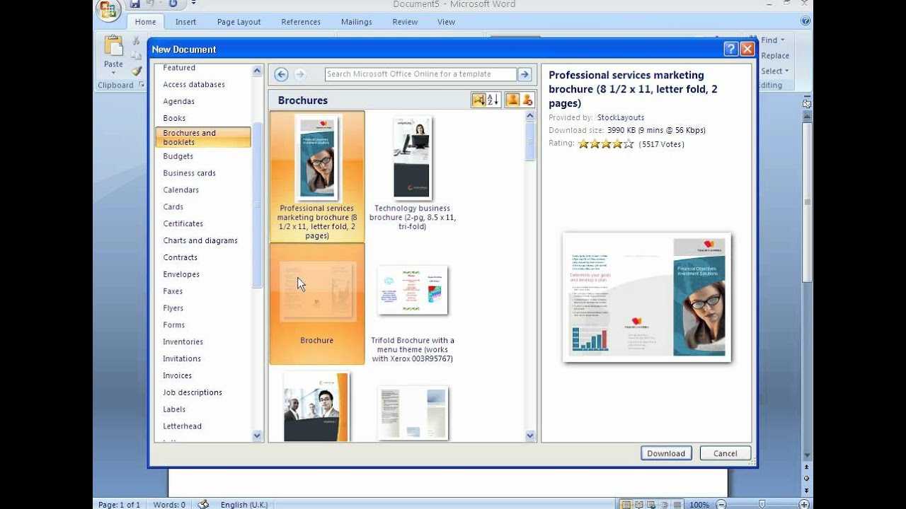 How To Create A Brochure With Microsoft Word 2007 For Ms Word Brochure Template