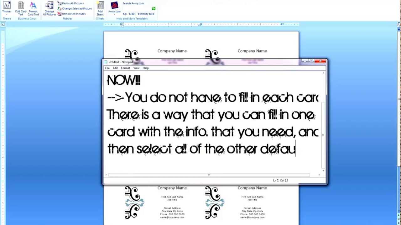 How To Create Business Cards On Microsoft Word 2007 With Business Card Template For Word 2007