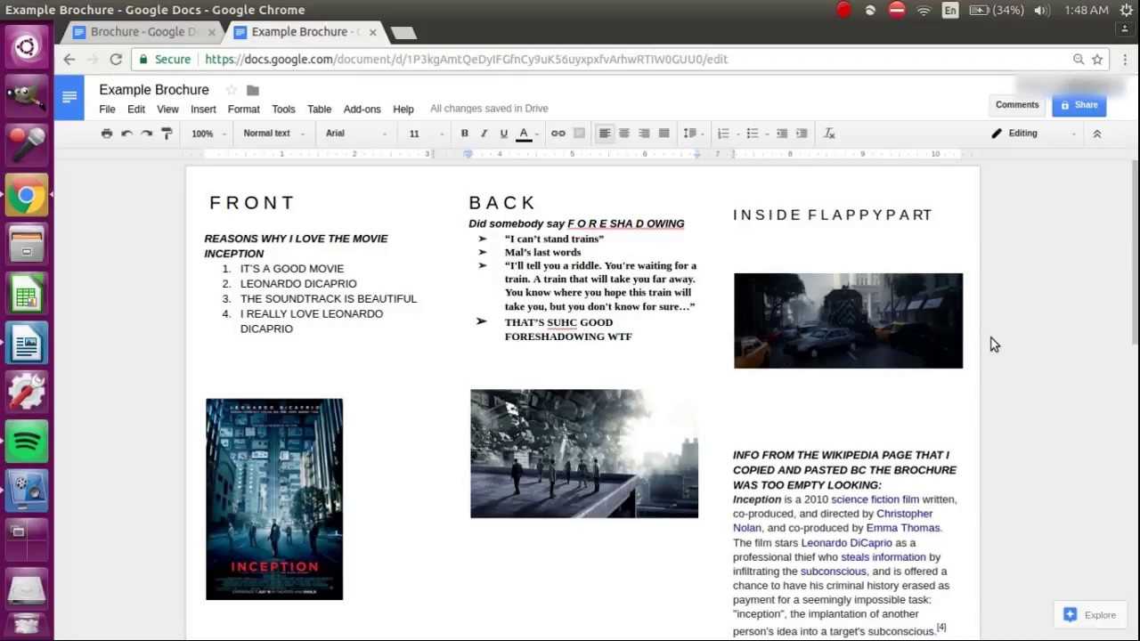 How To Make A Brochure On Google Docs Inside Google Docs Brochure Template