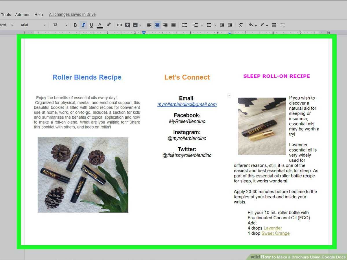 How To Make A Brochure Using Google Docs (With Pictures With Google Docs Brochure Template