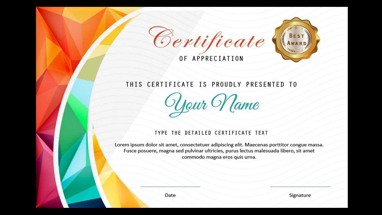 How To Make A Certificate In Powerpoint/professional Certificate  Design/free Ppt Regarding Professional Certificate Templates For Word