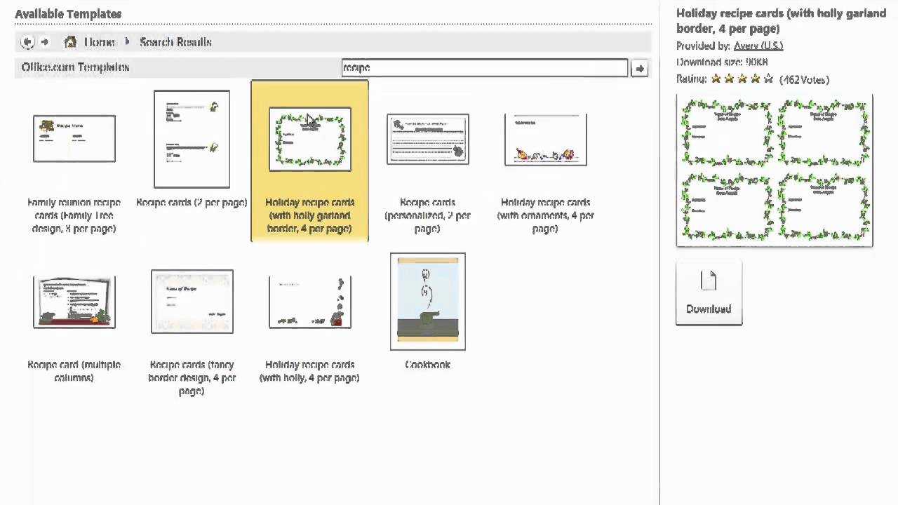 How To Make Fancy Recipe Cards Using Microsoft Word : Using Ms Word For Open Office Index Card Template