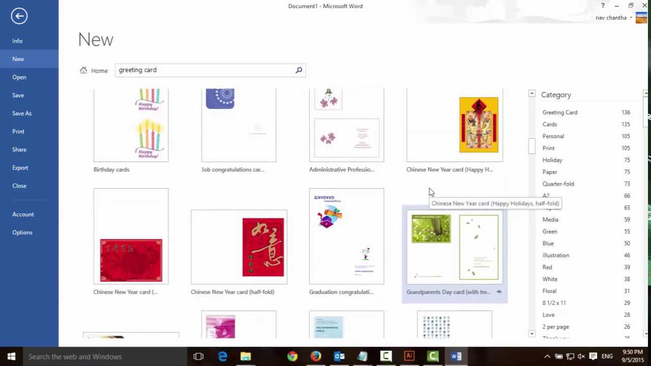 How To Make Greeting Cards With Microsoft Word Pertaining To Half Fold Greeting Card Template Word