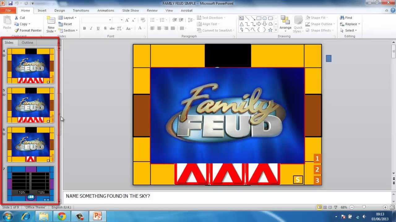 How To Make Powerpoint Games Family Feud In Family Feud Game Template Powerpoint Free