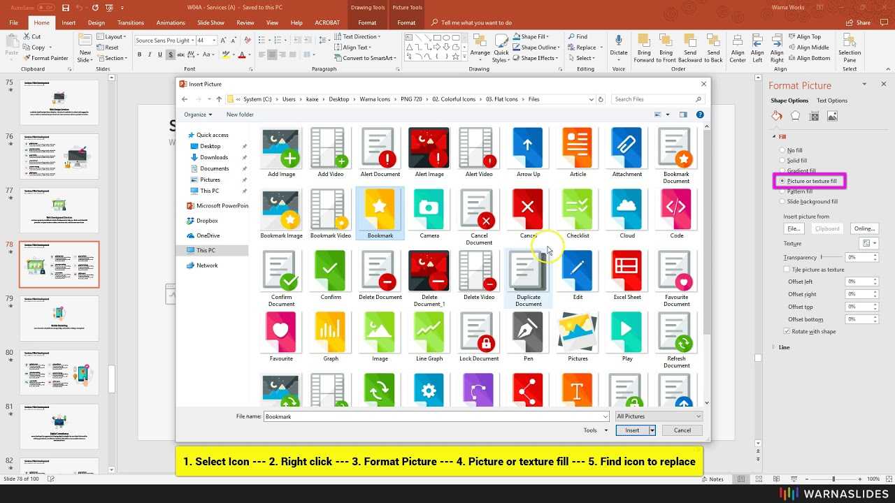 How To Replace Icon In Powerpoint Template - Warna Slides for Replace Powerpoint Template