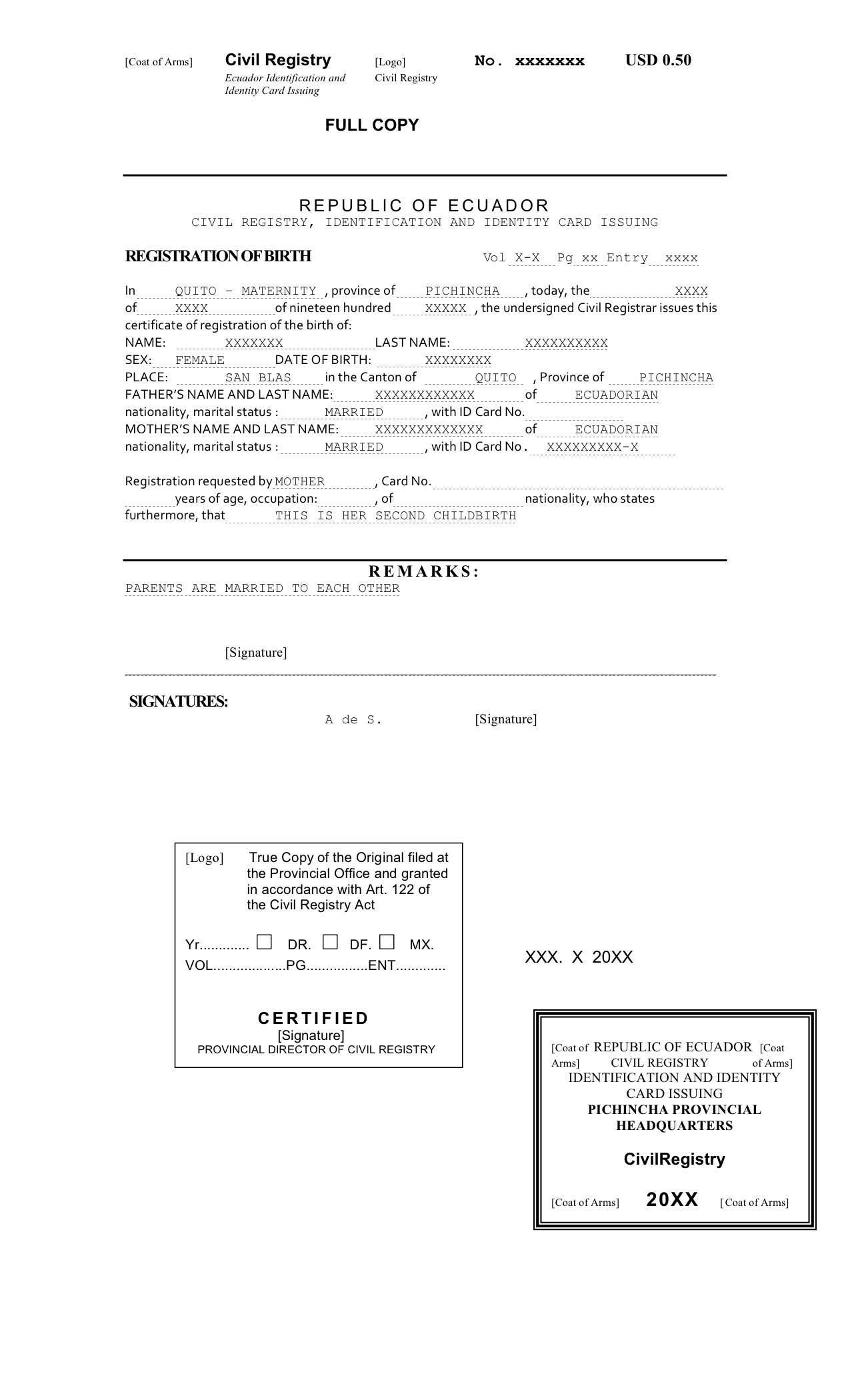 How To Translate A Mexican Birth Certificate To English In Mexican Birth Certificate Translation Template
